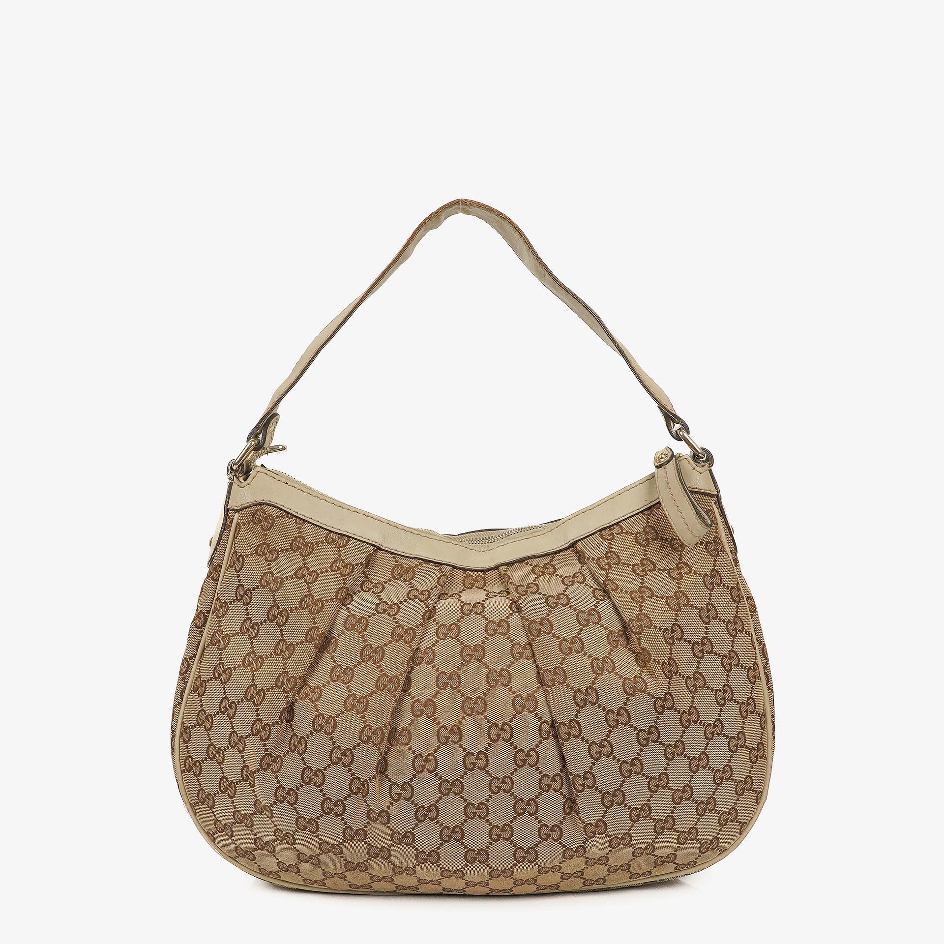 Gucci Sukey Hobo-Tasche Medium aus beigem GG Canvas