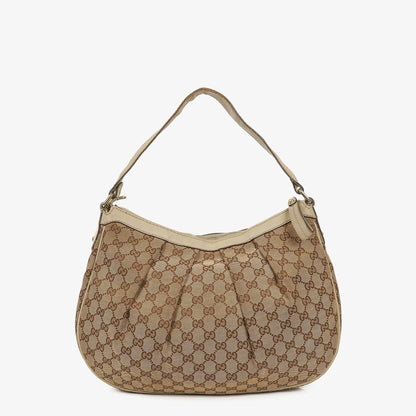Gucci Sukey Hobo-Tasche Medium aus beigem GG Canvas