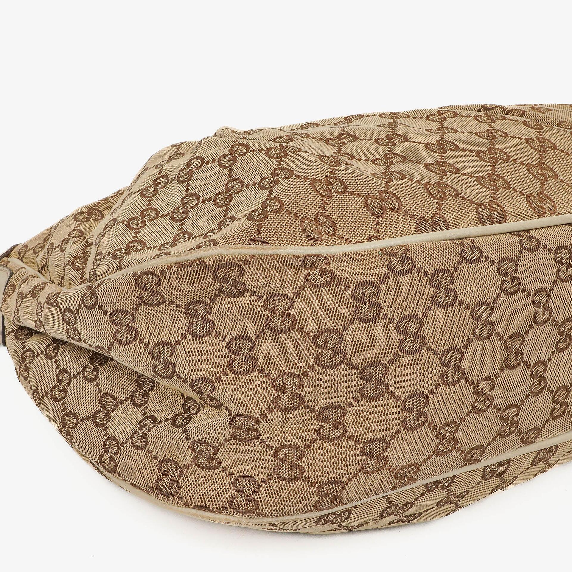 Gucci Sukey Hobo-Tasche Medium aus beigem GG Canvas
