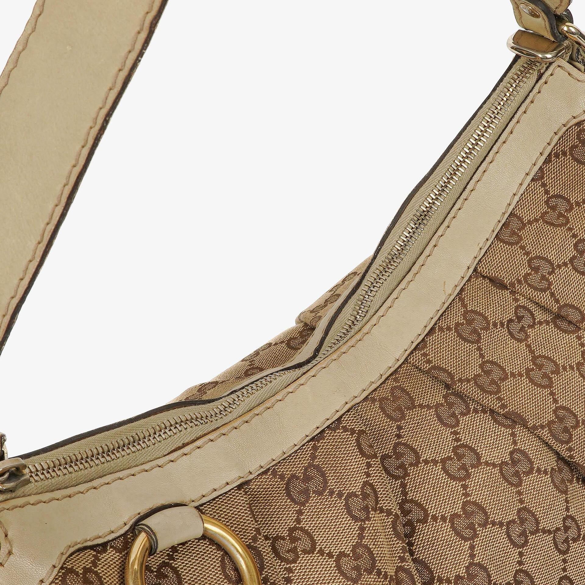 Gucci Sukey Hobo-Tasche Medium aus beigem GG Canvas