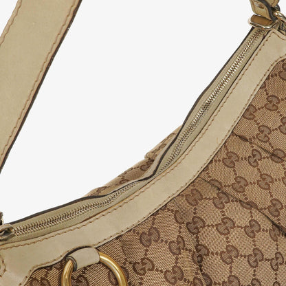 Gucci Sukey Hobo-Tasche Medium aus beigem GG Canvas