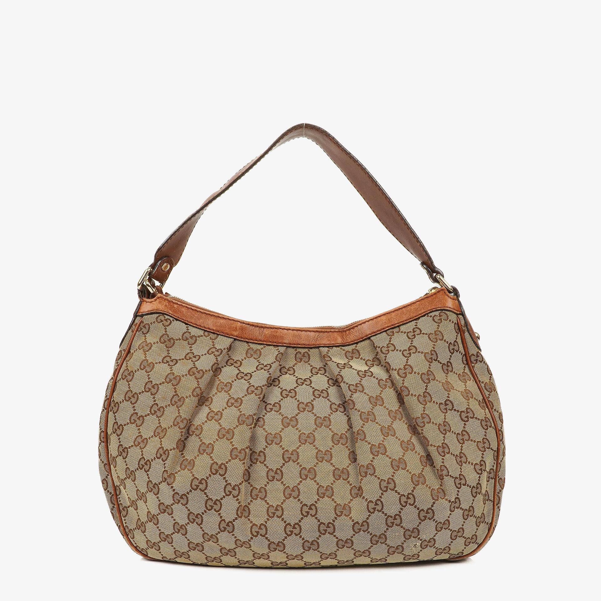 Gucci Sukey Hobo-Tasche Medium aus beigem GG Canvas