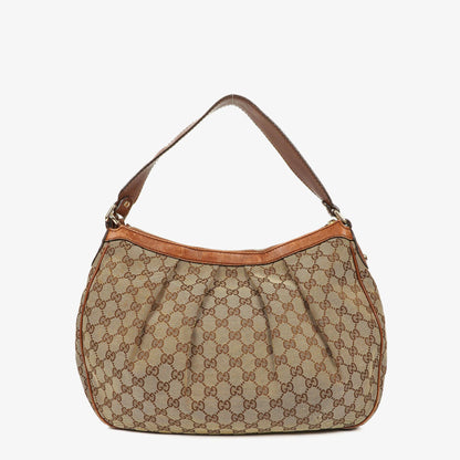 Gucci Sukey Hobo-Tasche Medium aus beigem GG Canvas