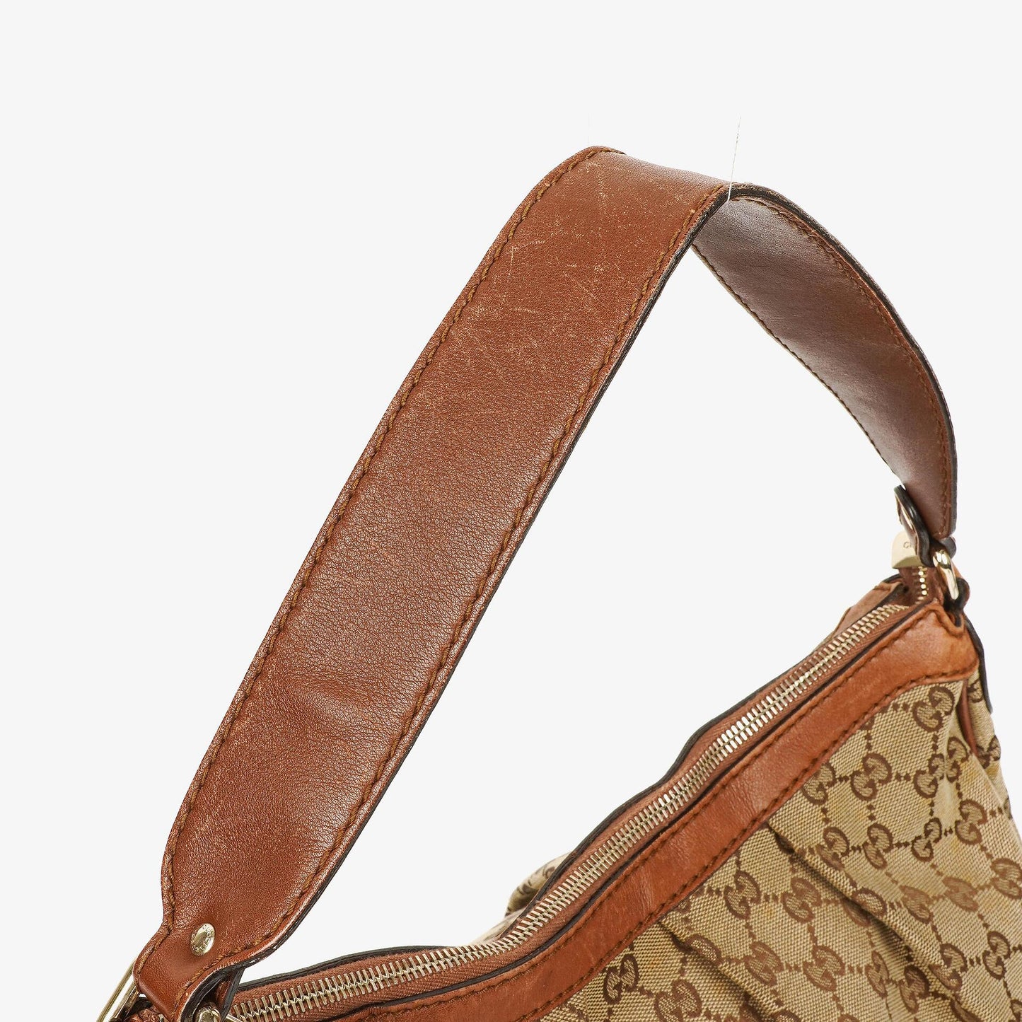 Gucci Sukey Hobo-Tasche Medium aus beigem GG Canvas