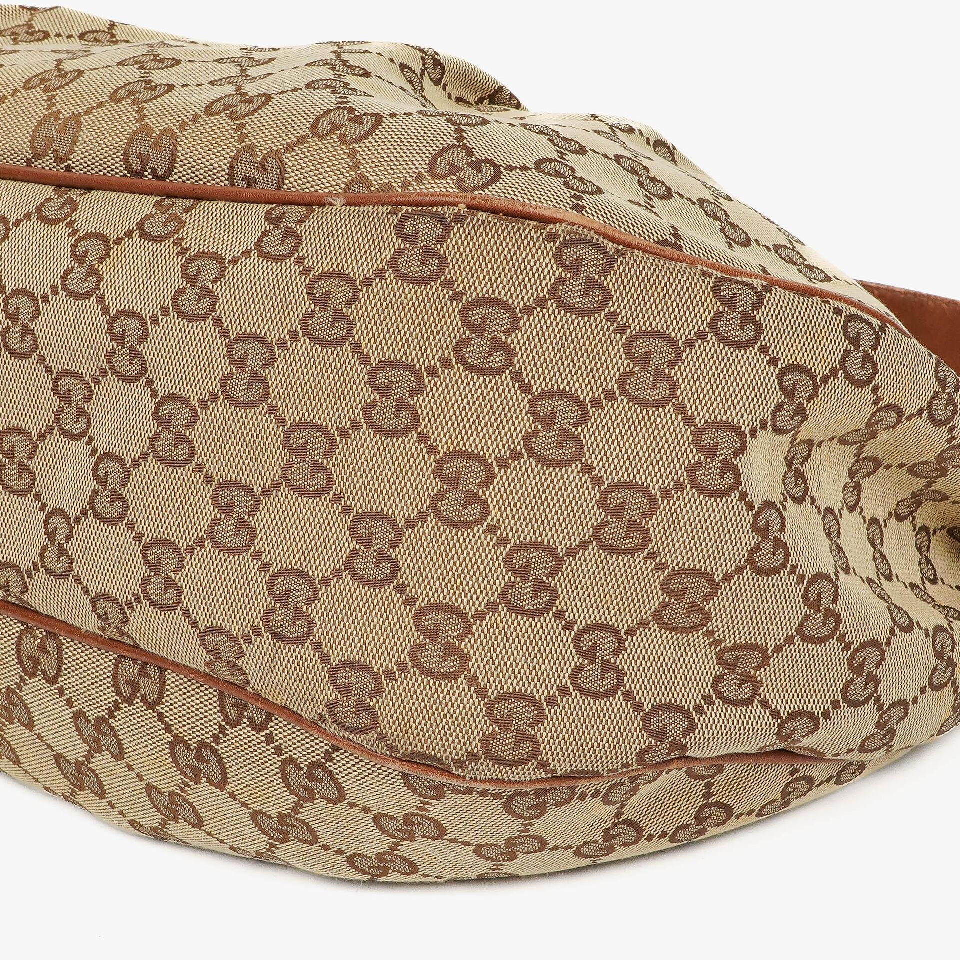 Gucci Sukey Hobo-Tasche Medium aus beigem GG Canvas