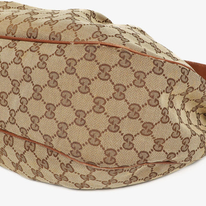 Gucci Sukey Hobo-Tasche Medium aus beigem GG Canvas