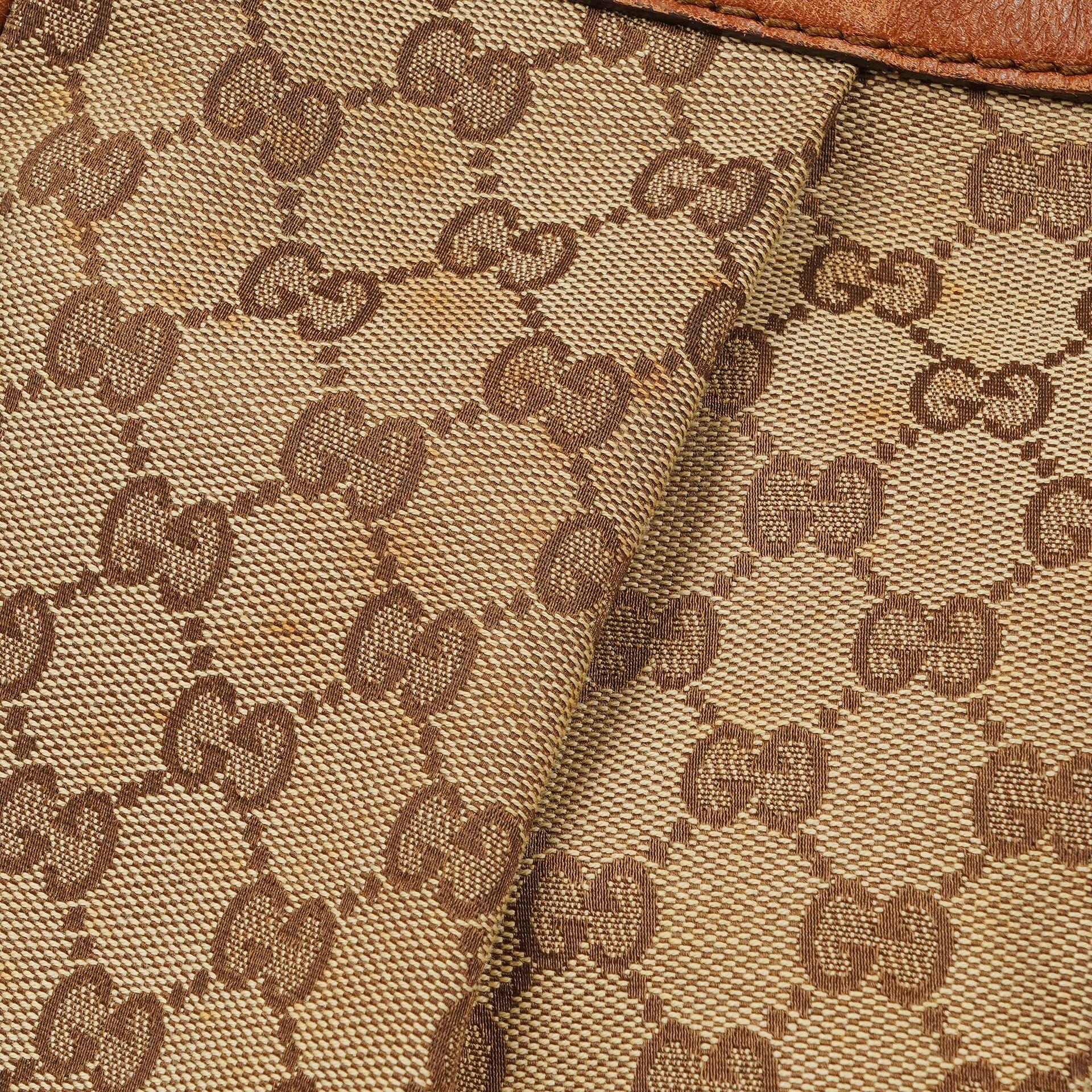 Gucci Sukey Hobo-Tasche Medium aus beigem GG Canvas