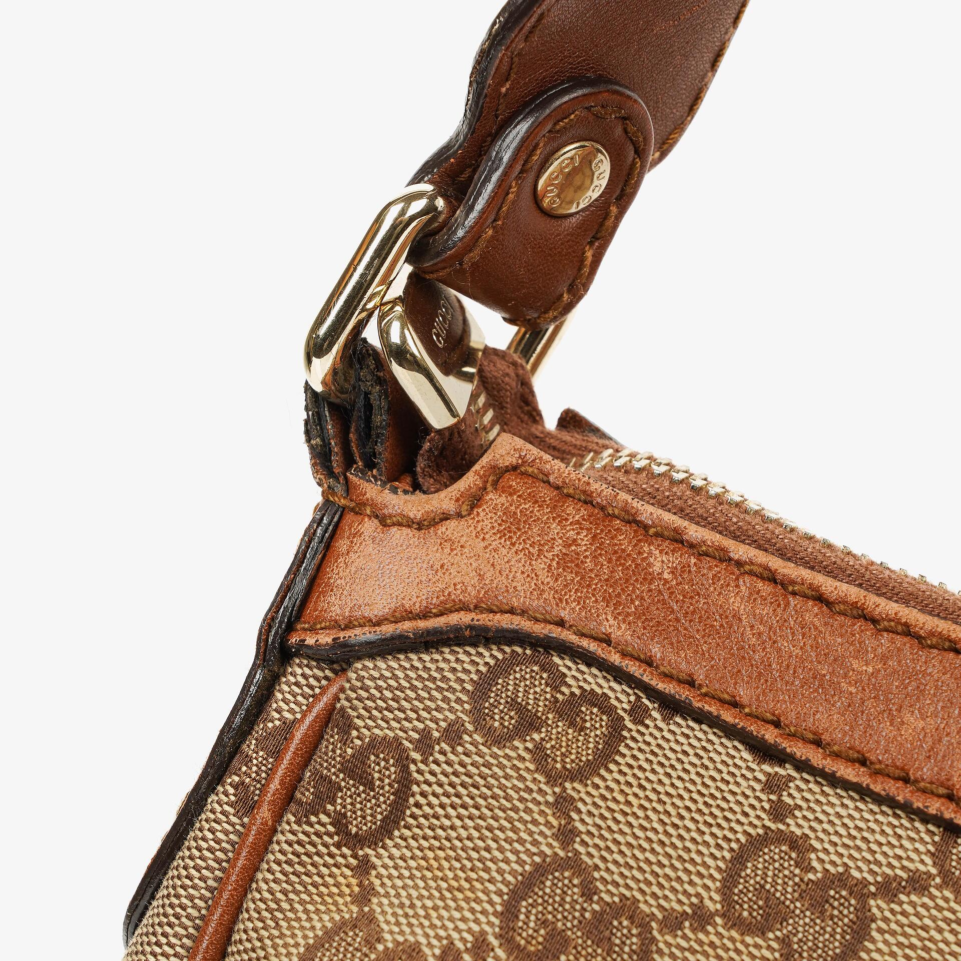 Gucci Sukey Hobo-Tasche Medium aus beigem GG Canvas