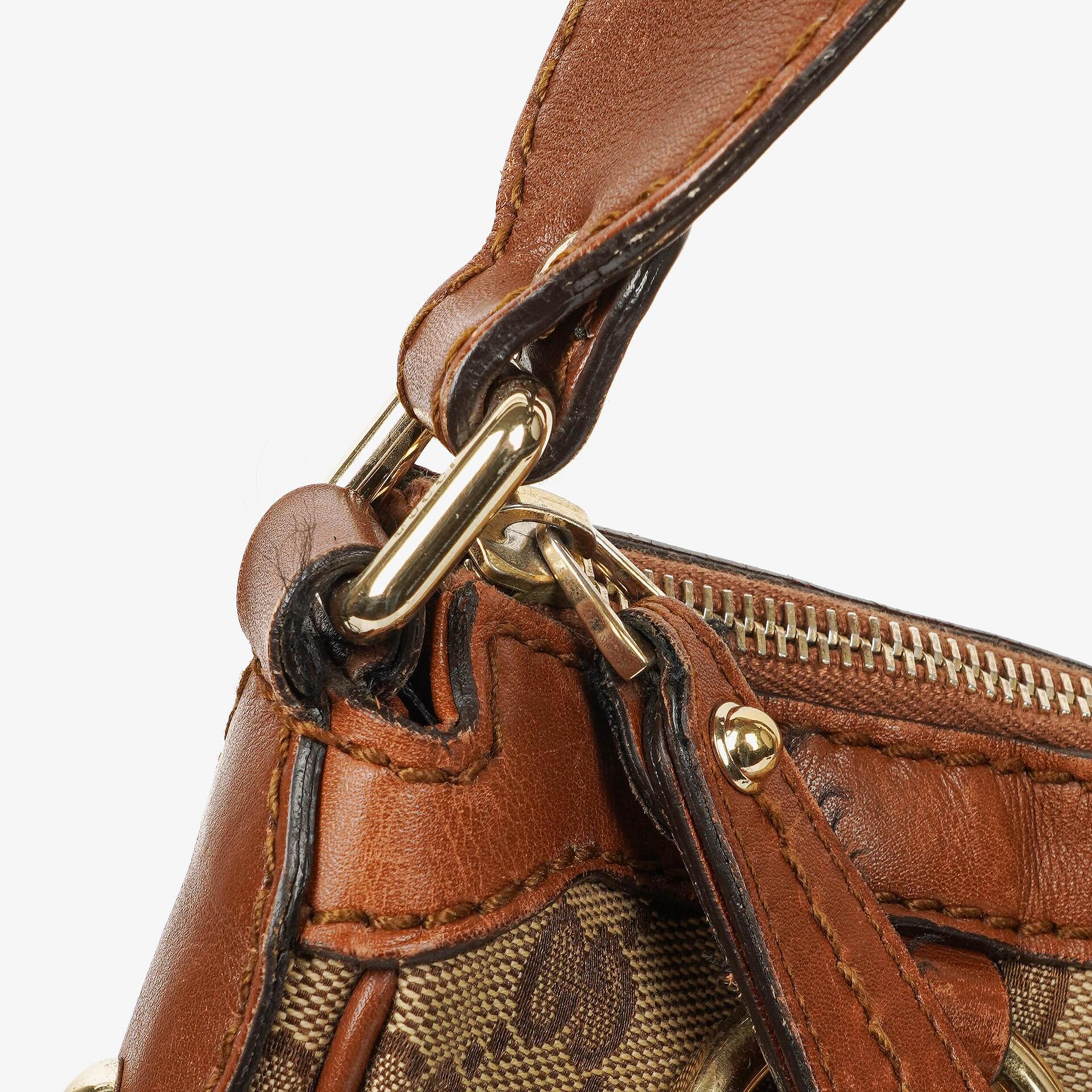Gucci Sukey Hobo-Tasche Medium aus beigem GG Canvas