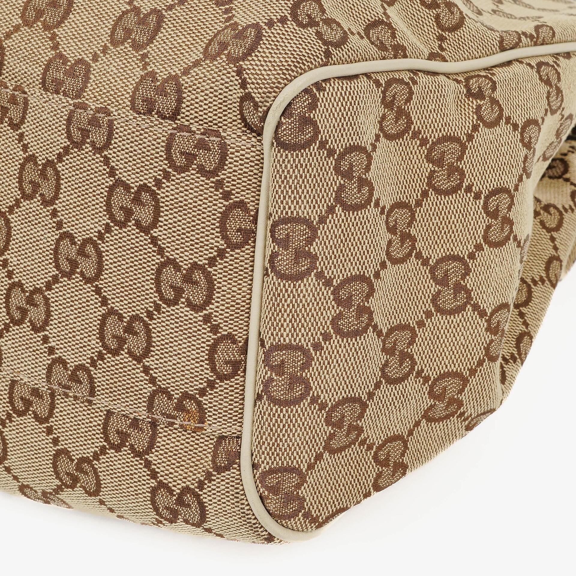 Gucci Sukey Medium Hobo-Tasche aus beigem GG Canvas