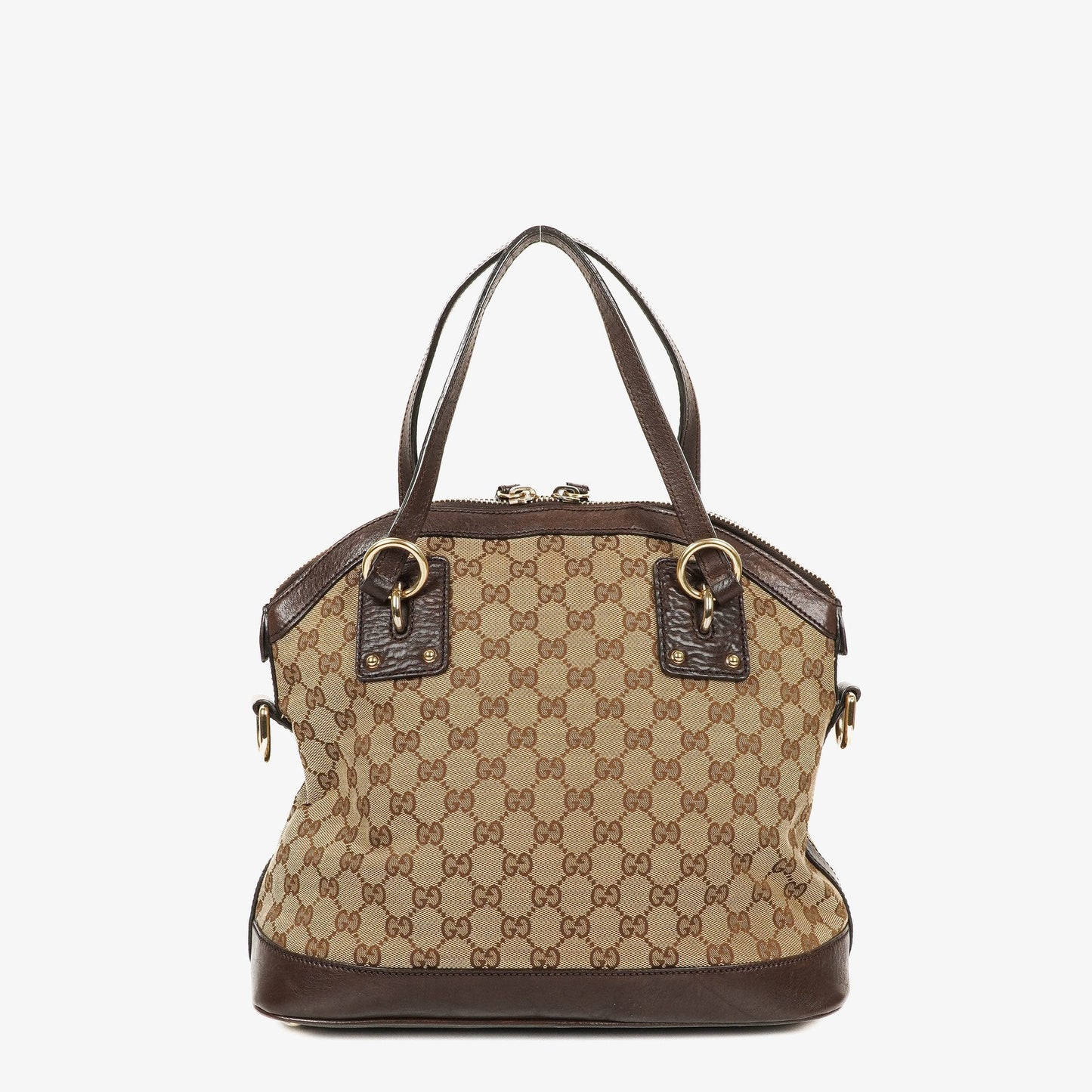 Gucci Top Handle Tasche aus braunem Monogramm-Canvas