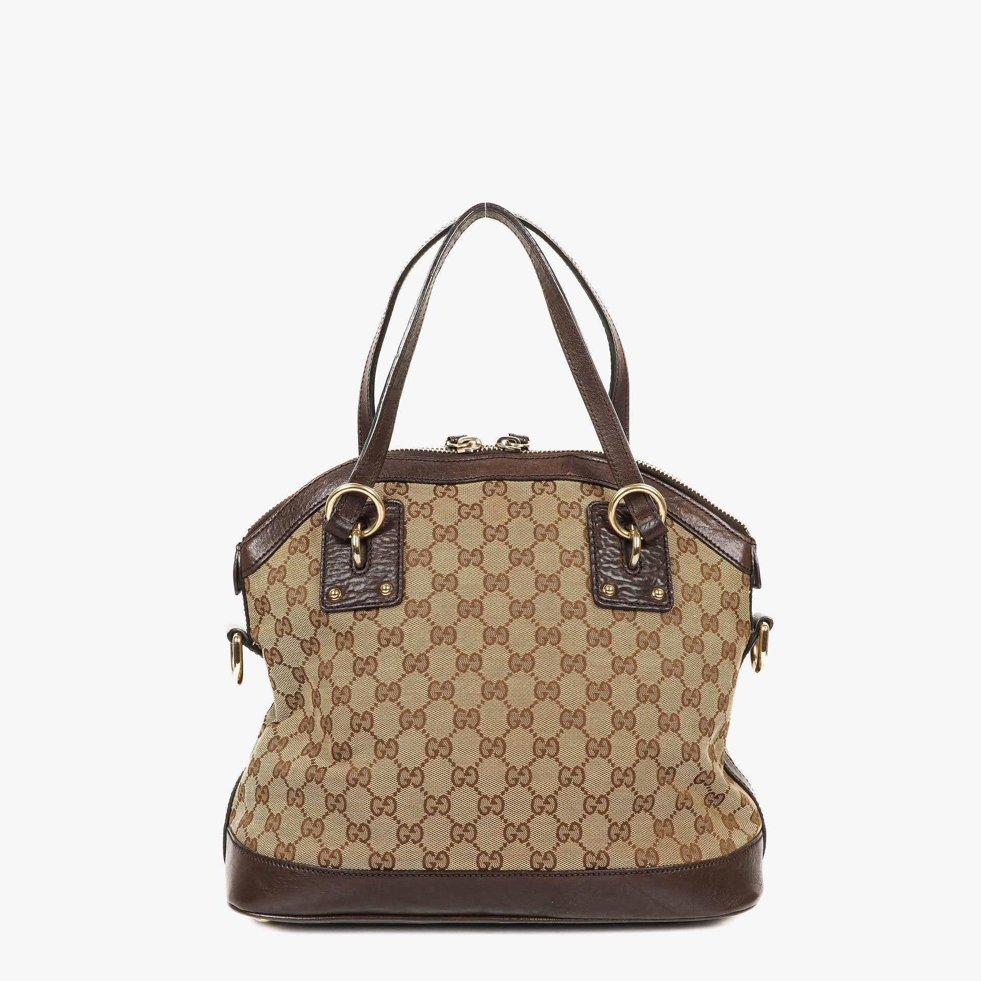 Gucci Top Handle Tasche aus braunem Monogramm-Canvas