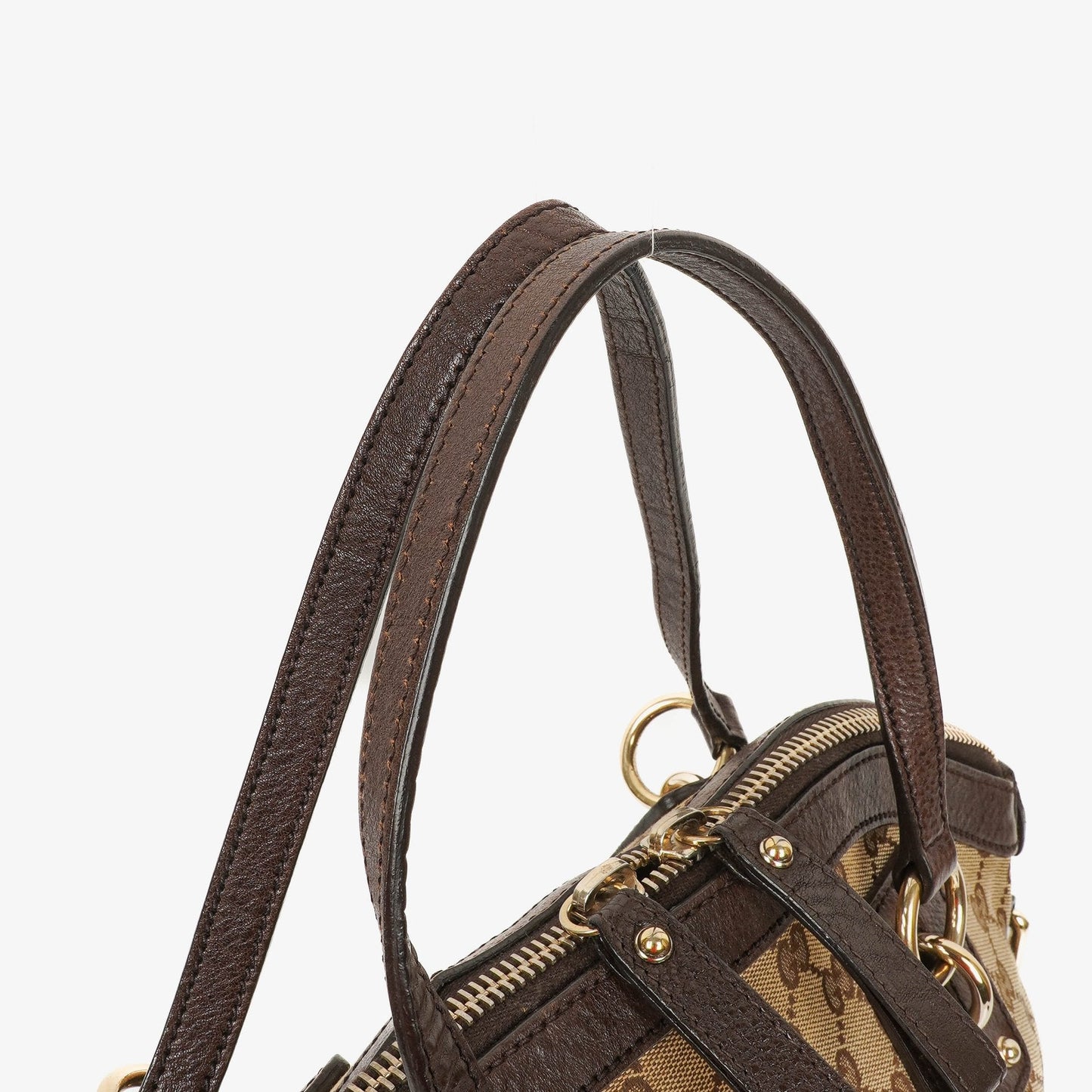 Gucci Top Handle Tasche aus braunem Monogramm-Canvas