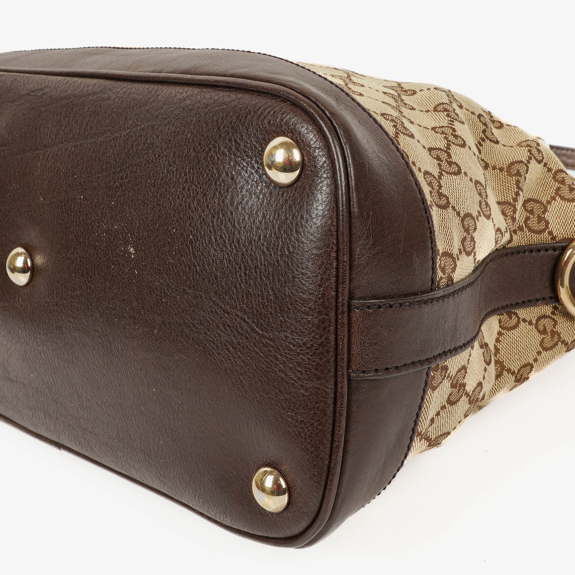 Gucci Top Handle Tasche aus braunem Monogramm-Canvas