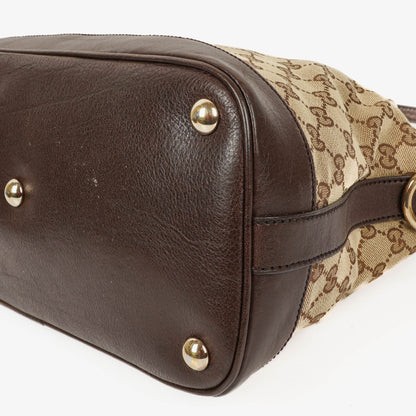 Gucci Top Handle Tasche aus braunem Monogramm-Canvas