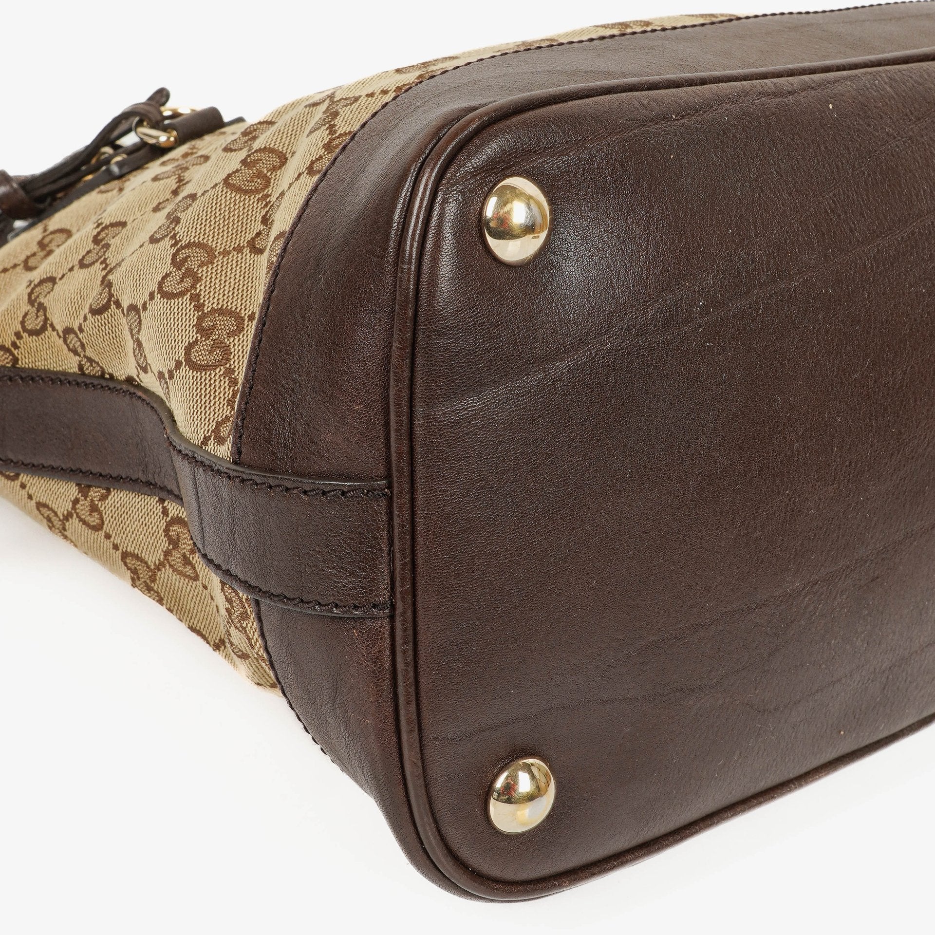 Gucci Top Handle Tasche aus braunem Monogramm-Canvas