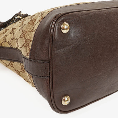 Gucci Top Handle Tasche aus braunem Monogramm-Canvas