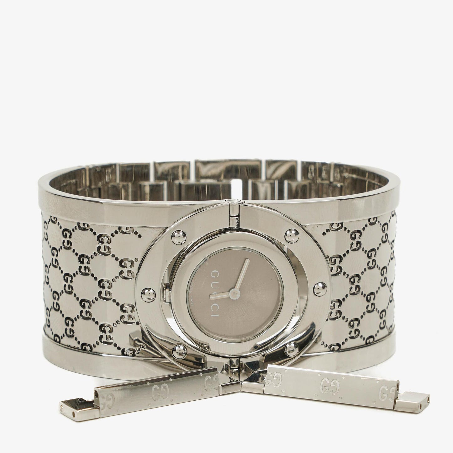 Gucci Twirl 33 mm Quarzuhr aus Edelstahl