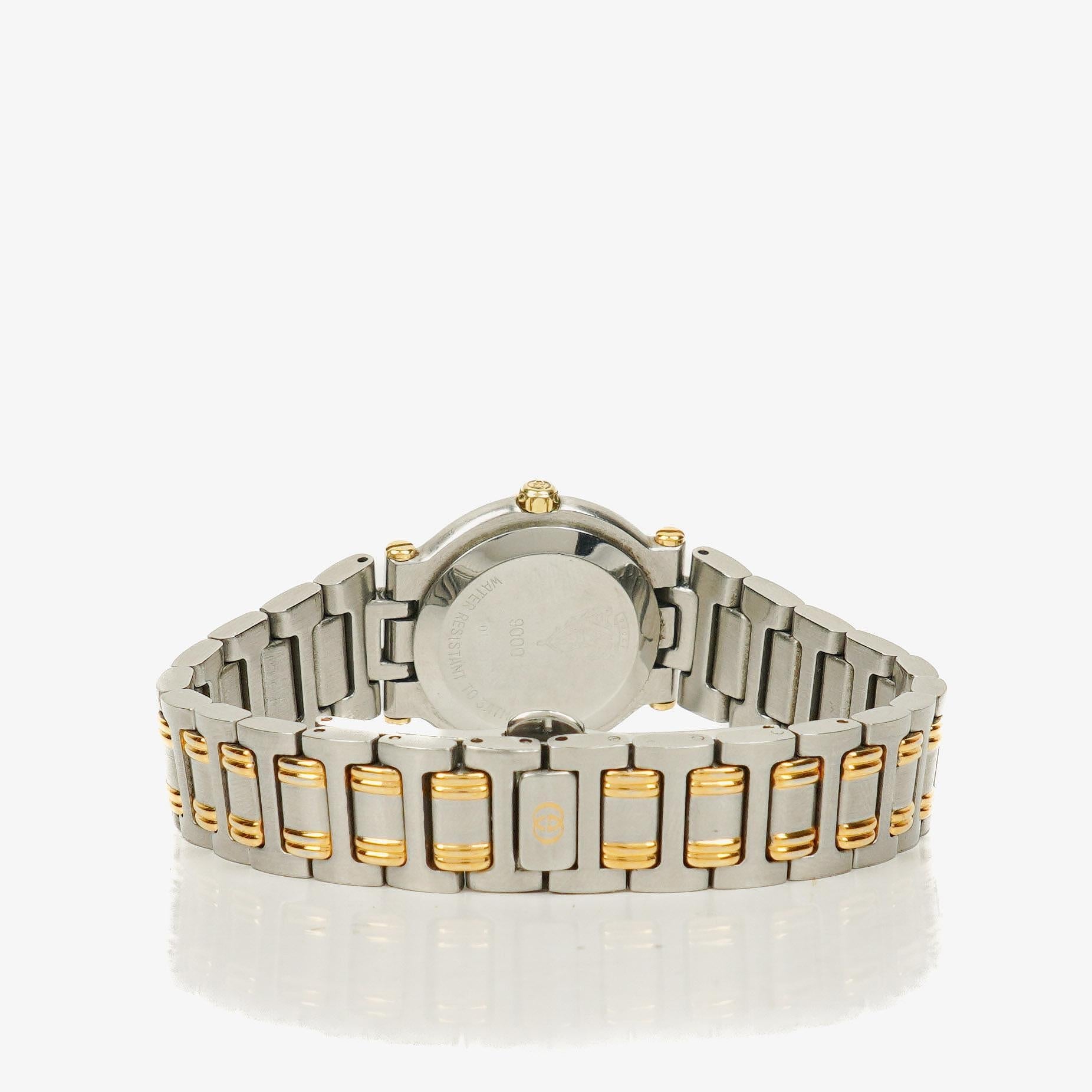 Gucci 9000L Damenuhr 25 mm aus zweifarbigem Edelstahl