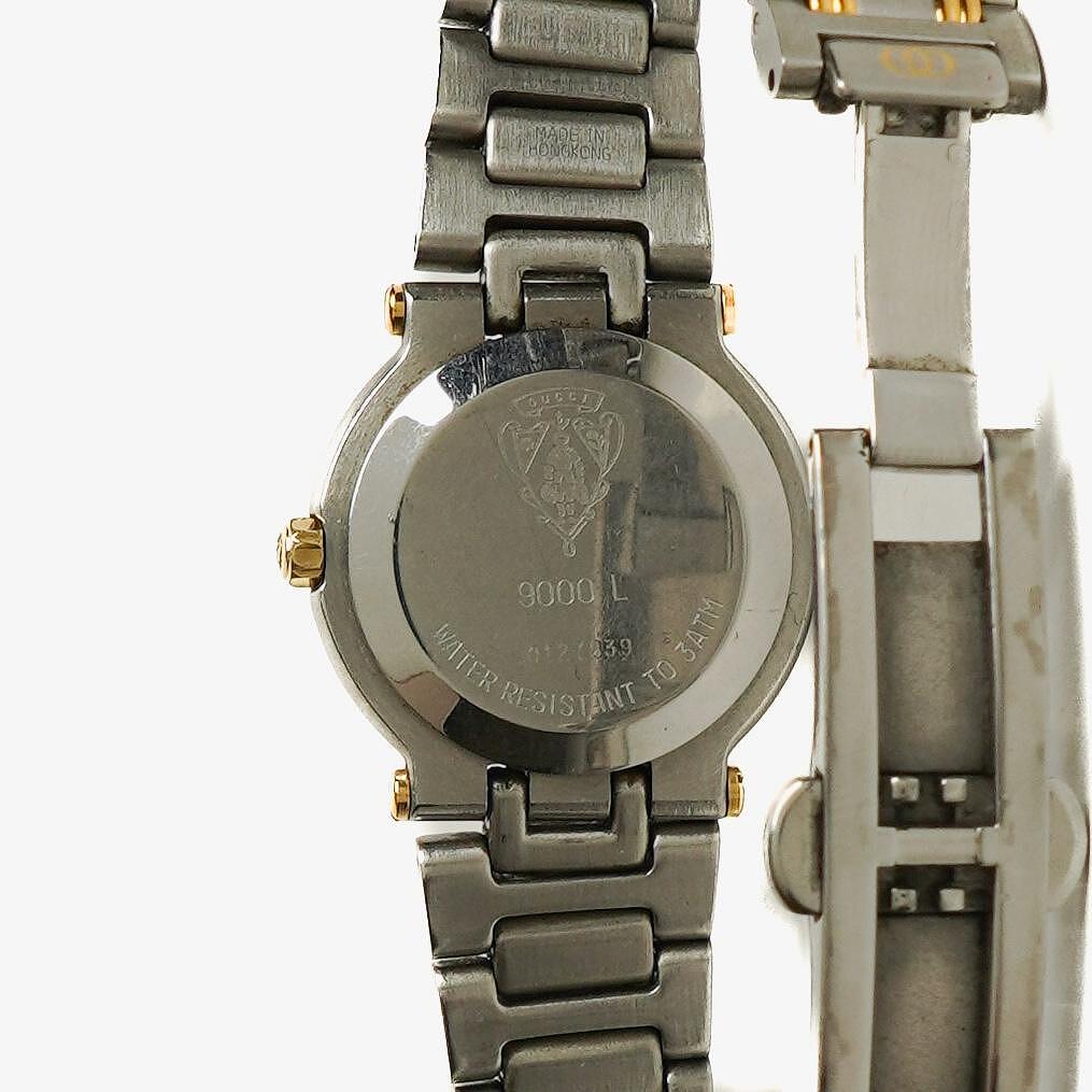 Gucci 9000L Damenuhr 25 mm aus zweifarbigem Edelstahl