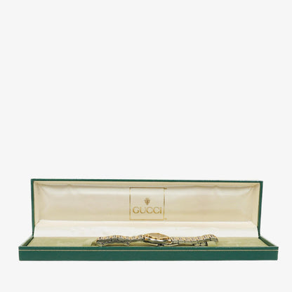 Gucci 9000L Damenuhr 25 mm aus zweifarbigem Edelstahl