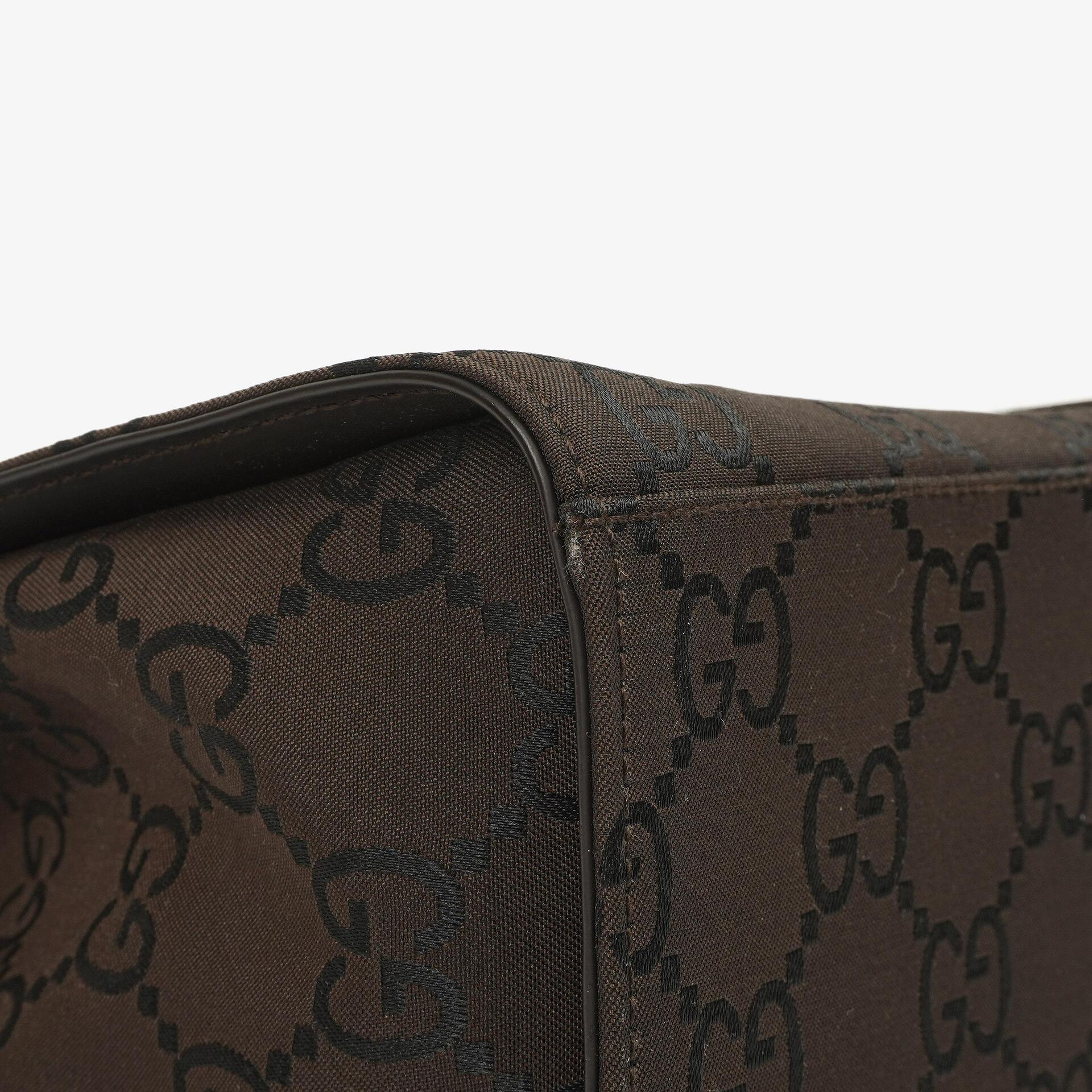 Gucci Vintage Bambusbraune GG Canvas Tote Tasche