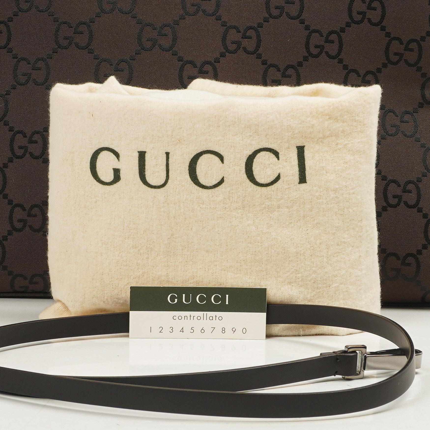 Gucci Vintage Bambusbraune GG Canvas Tote Tasche
