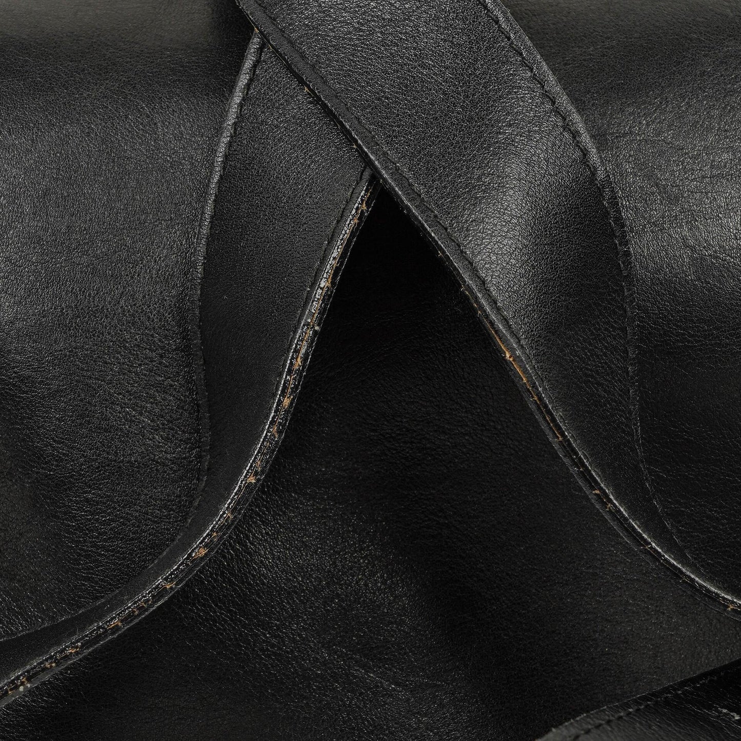 Gucci Vintage Bamboo Rucksack aus schwarzem Leder