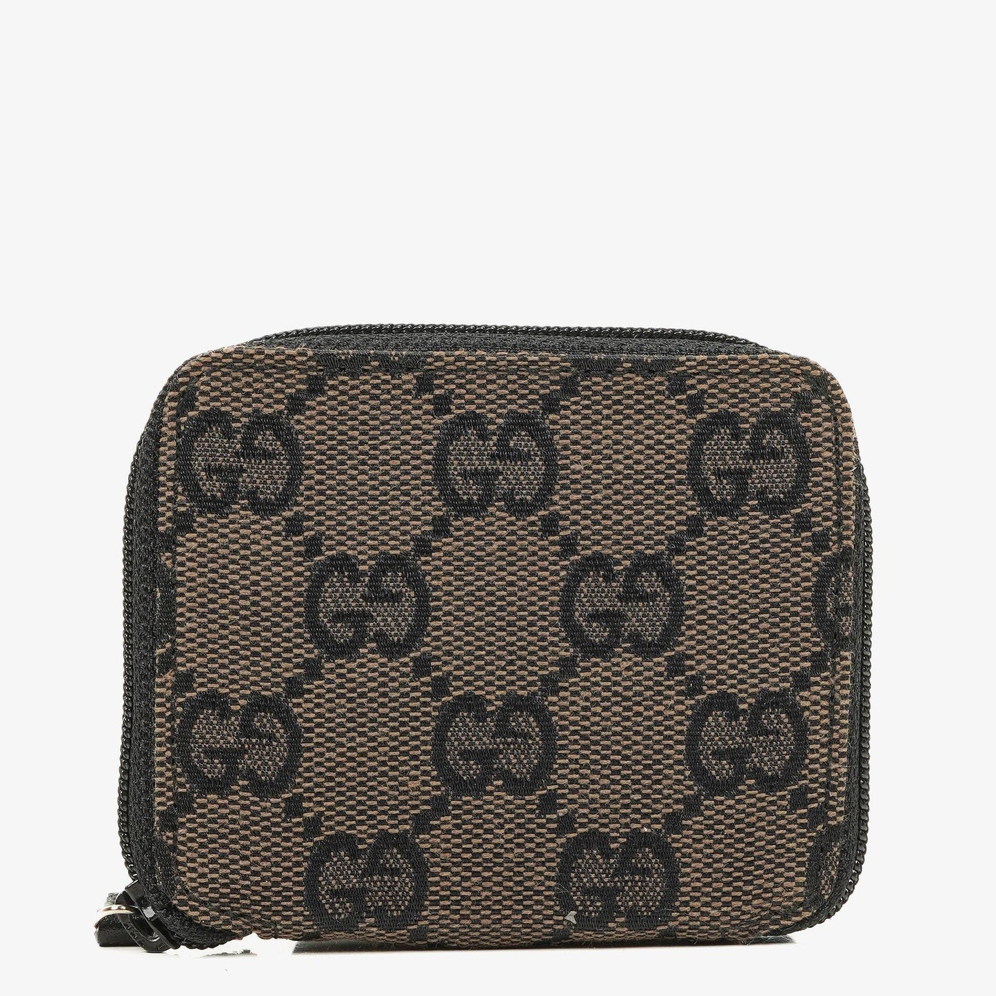 Gucci Vintage GG Canvas Münztasche in Schwarz/Braun