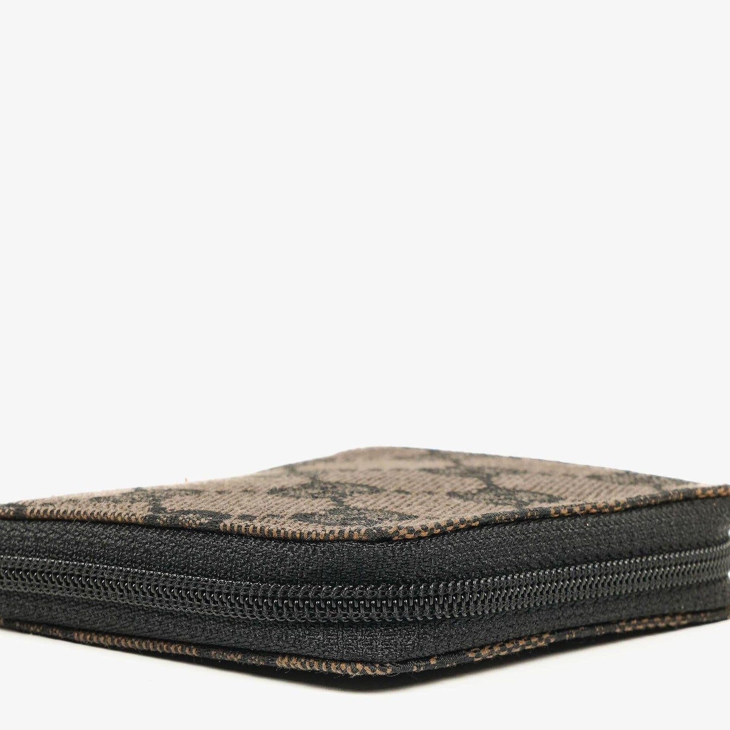 Gucci Vintage GG Canvas Münztasche in Schwarz/Braun