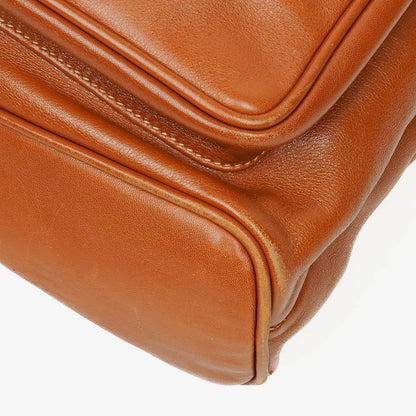 Gucci Vintage Rucksack aus braunem Leder mit Bambus