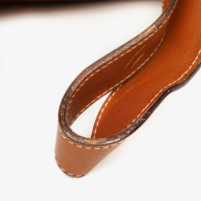 Gucci Vintage Rucksack aus braunem Leder mit Bambus