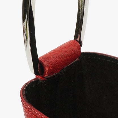 Gucci Vintage Bucket Bag aus rotem Leder mit Täschchen
