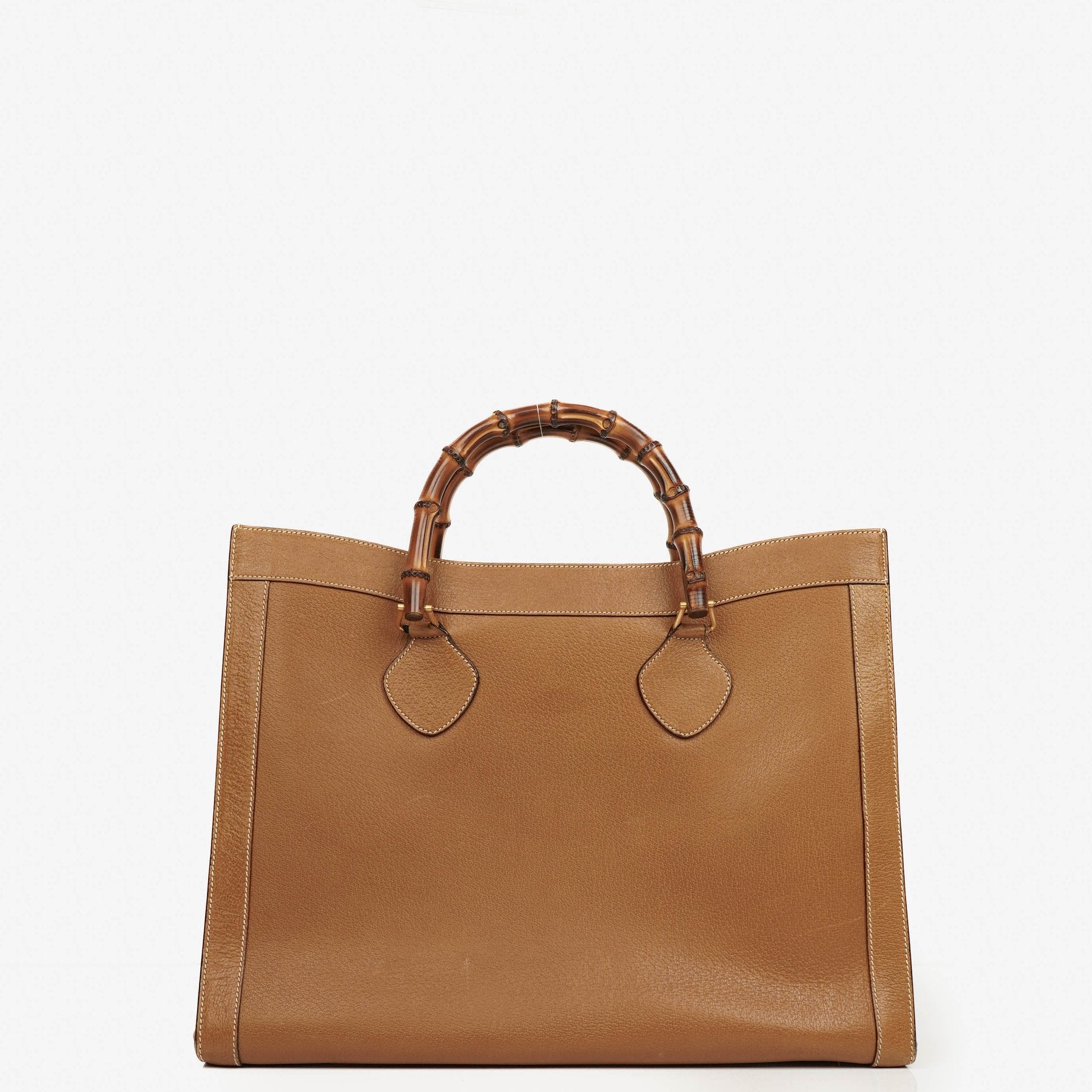 Gucci Vintage Diana Tote aus Leder mit Bambus