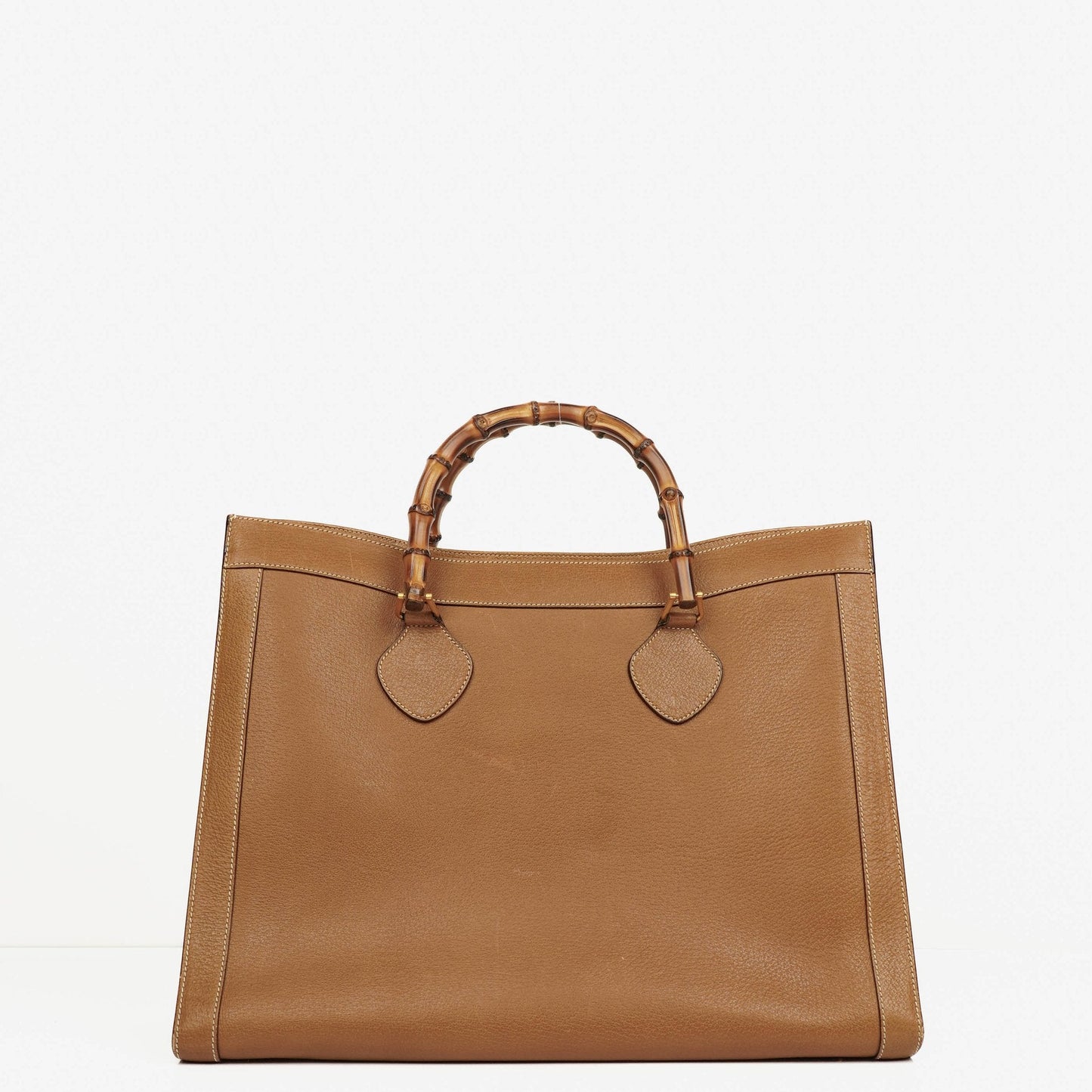 Gucci Vintage Diana Tote aus Leder mit Bambus