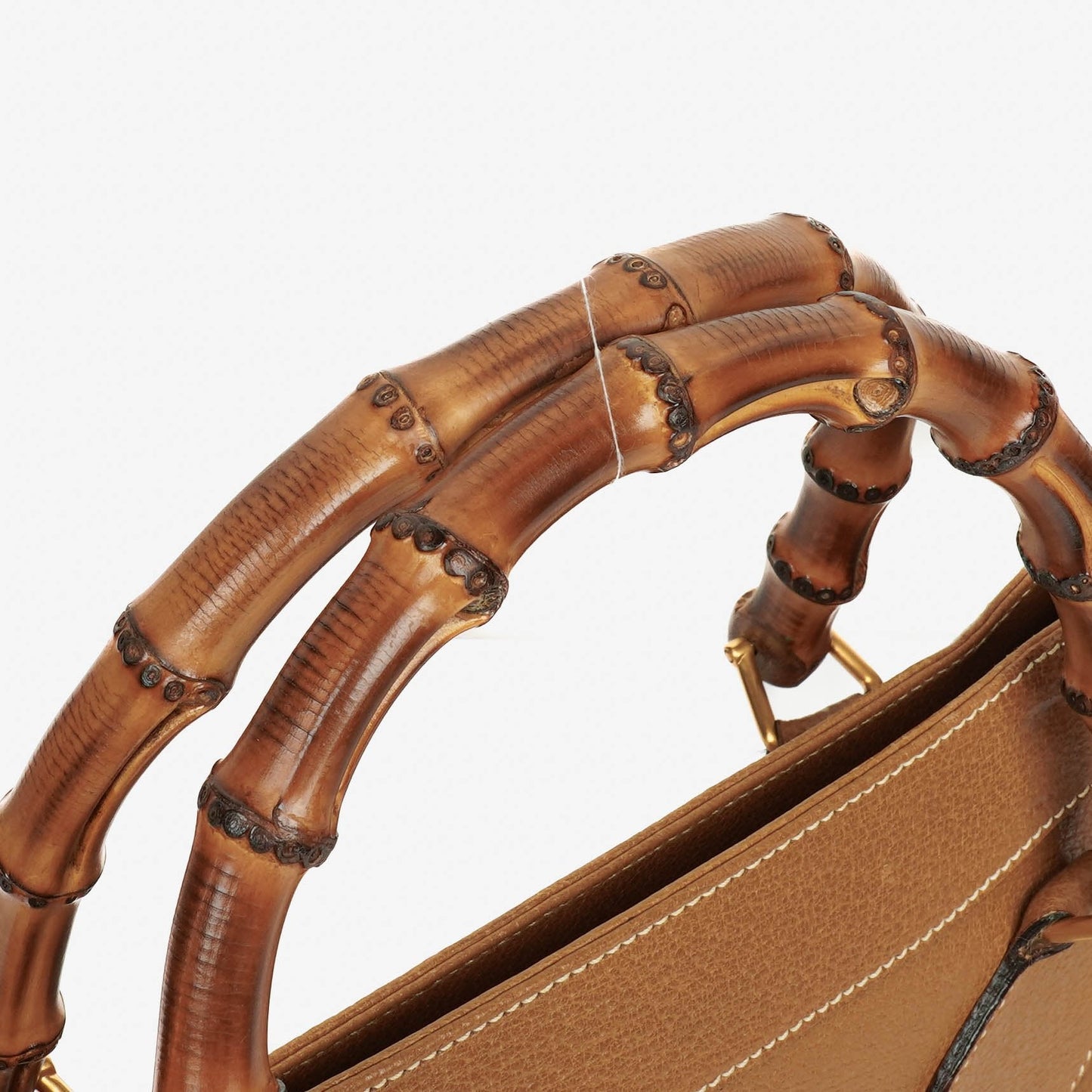 Gucci Vintage Diana Tote aus Leder mit Bambus
