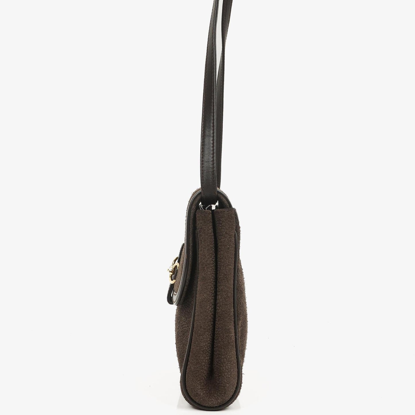 Gucci Vintage Horsebit 1955 Braune Wildleder Tasche