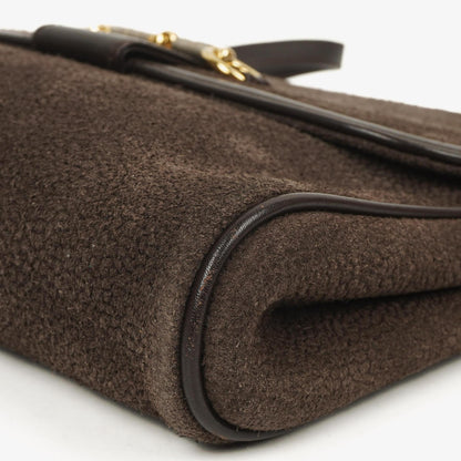 Gucci Vintage Horsebit 1955 Braune Wildleder Tasche