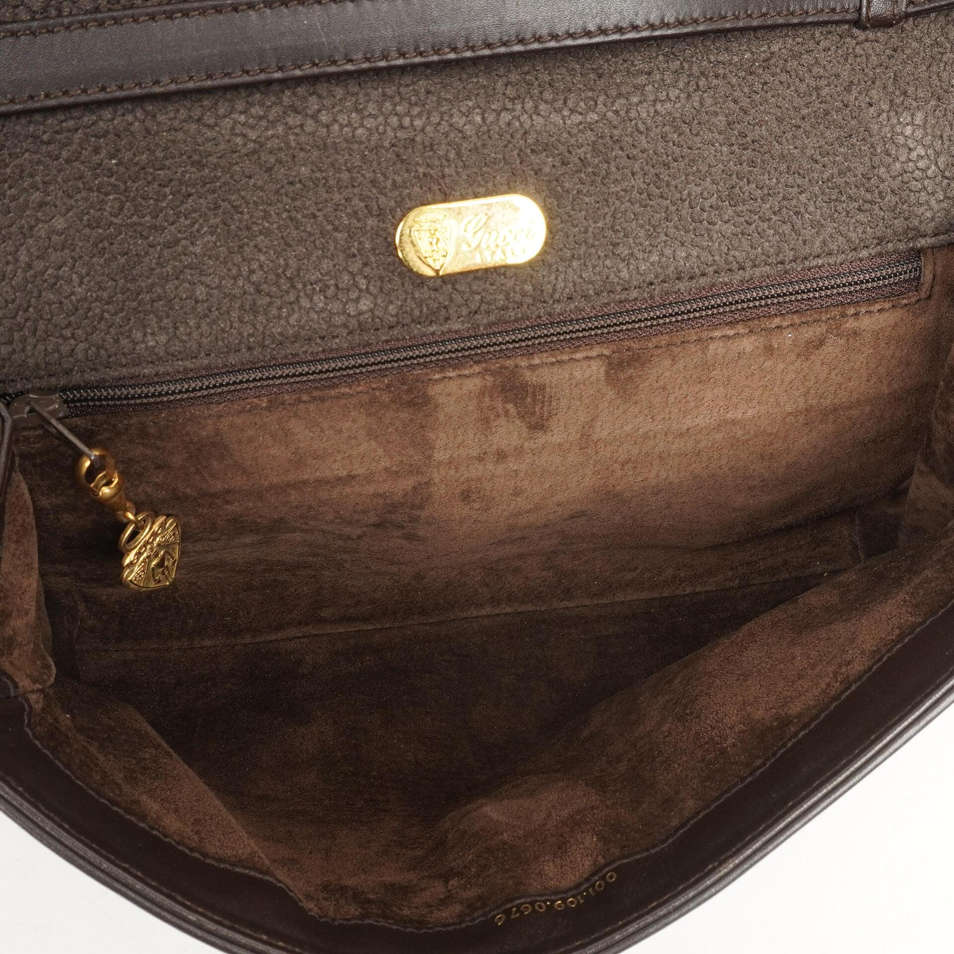 Gucci Vintage Horsebit 1955 Braune Wildleder Tasche