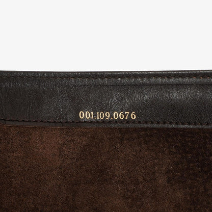 Gucci Vintage Horsebit 1955 Braune Wildleder Tasche