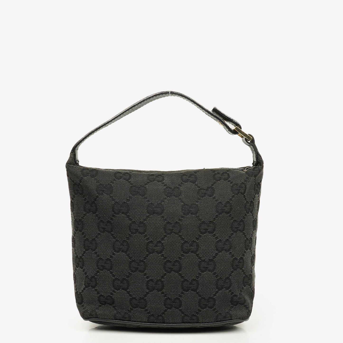 Gucci Vintage Mini Pochette Schwarze GG Monogram Hobo-Tasche
