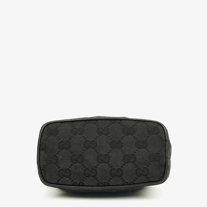 Gucci Vintage Mini Pochette Schwarze GG Monogram Hobo-Tasche