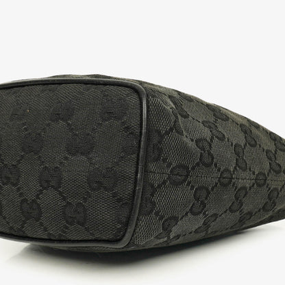 Gucci Vintage Mini Pochette Schwarze GG Monogram Hobo-Tasche
