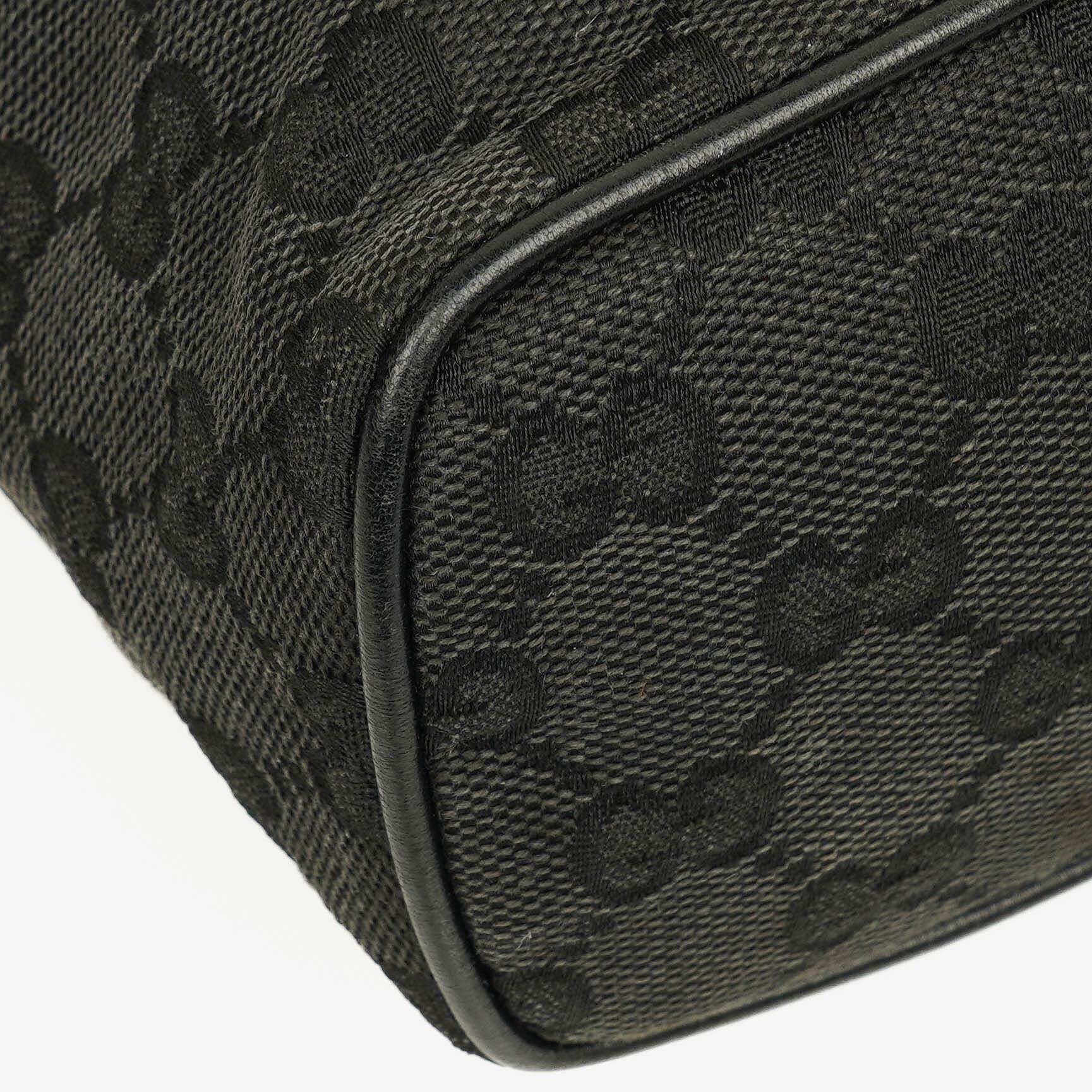 Gucci Vintage Mini Pochette Schwarze GG Monogram Hobo-Tasche