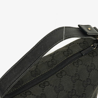 Gucci Vintage Mini Pochette Schwarze GG Monogram Hobo-Tasche