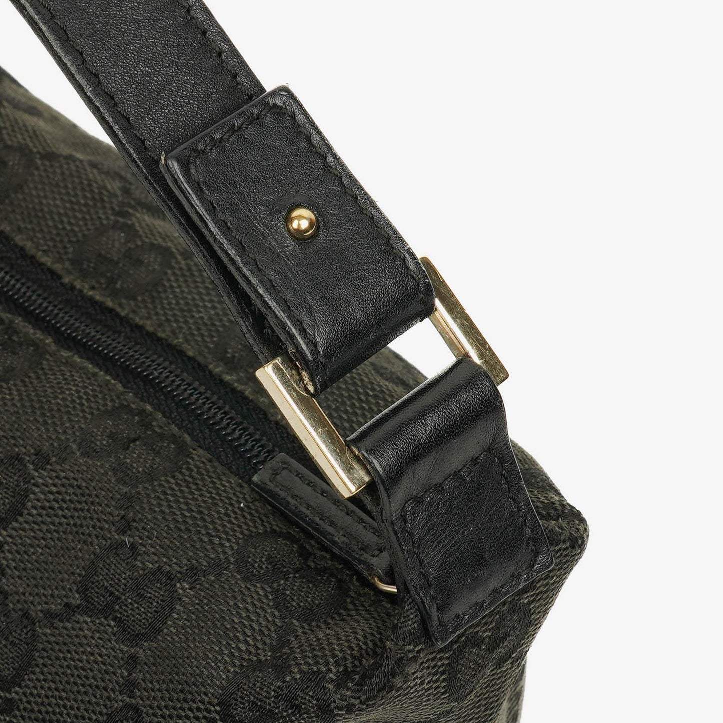 Gucci Vintage Mini Pochette Schwarze GG Monogram Hobo-Tasche