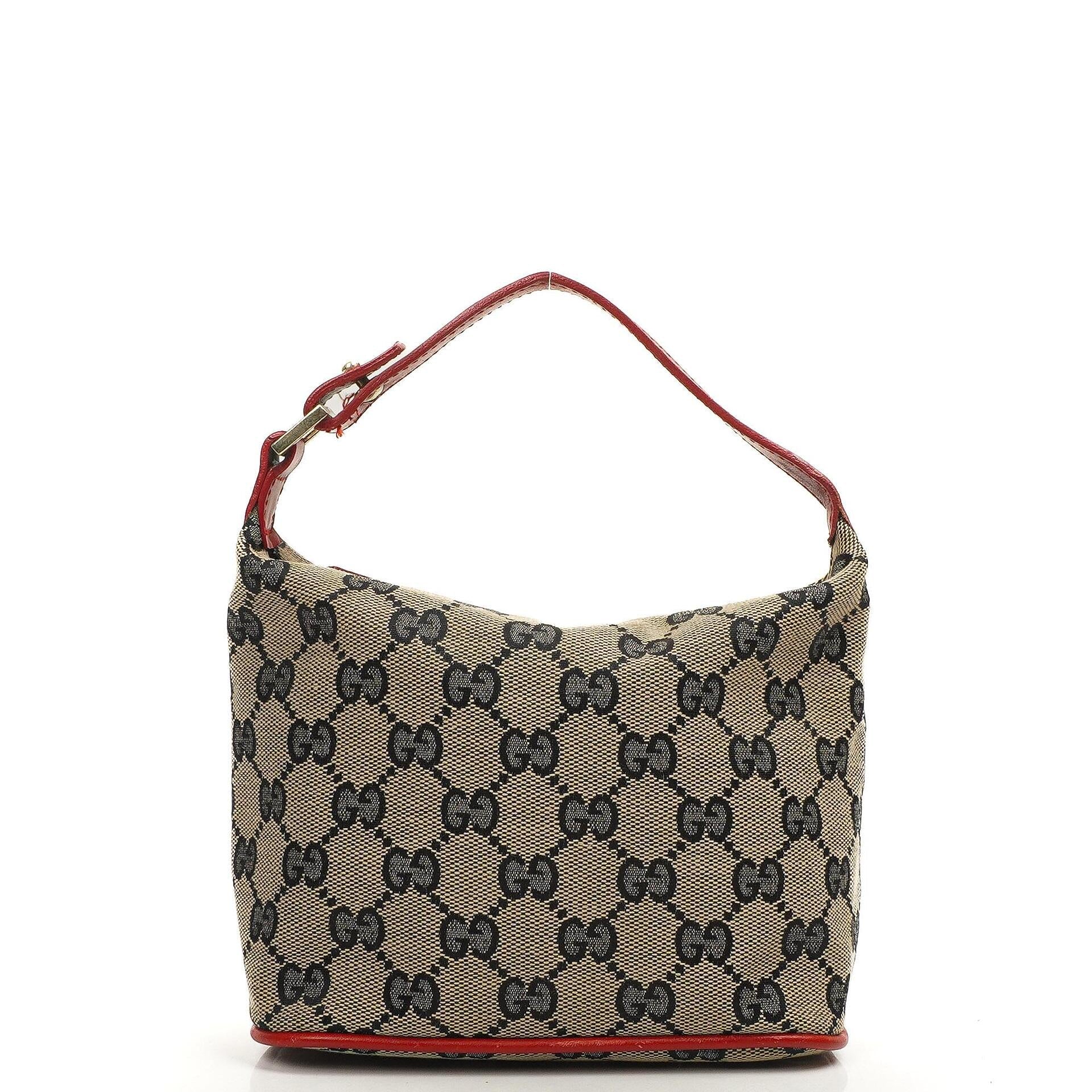 Gucci Vintage Mini Pochette GG Monogram Hobo Tasche