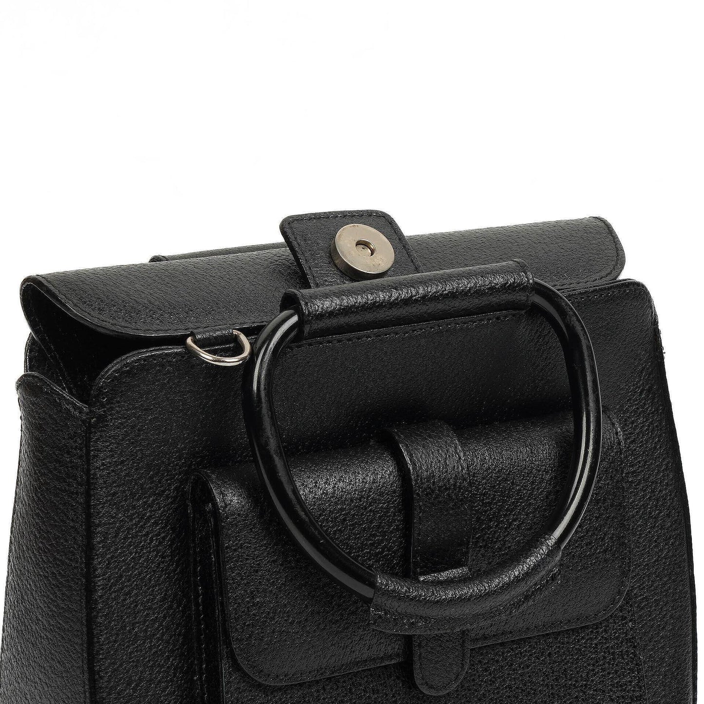 Gucci Vintage Zwei-Wege Kleine Schwarze Leder Umhängetasche