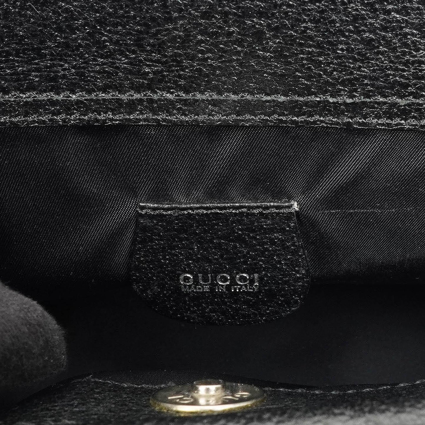 Gucci Vintage Zwei-Wege Kleine Schwarze Leder Umhängetasche
