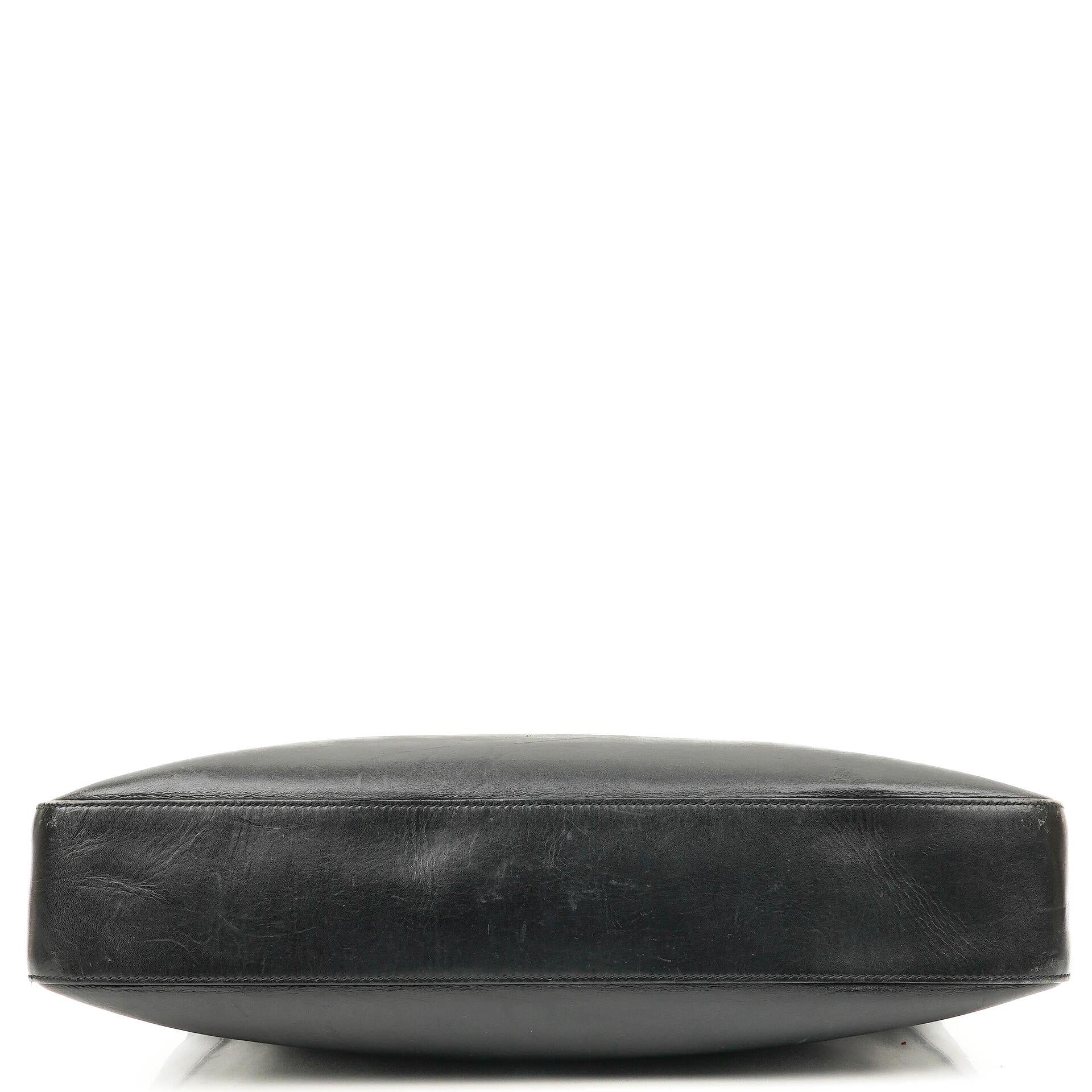 Gucci Tote Tasche mit Web-Streifen aus schwarzem Leder